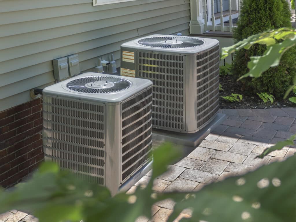 HVAC heating and air conditioning residential units or heat pumps